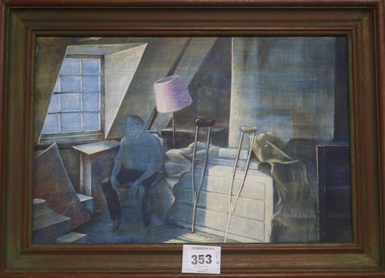 Peter Messer, Egg Tempera, The Attic, 23 x 34cm